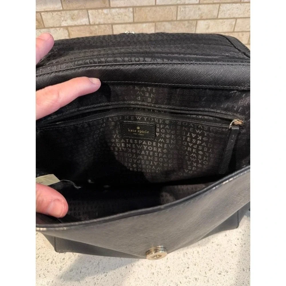 Kate Spade Lilah‎ Crossbody Satchel Black Saffiano